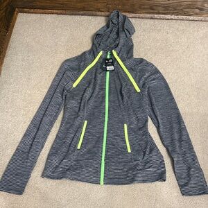 Women's athletic Striped Gray Jacket